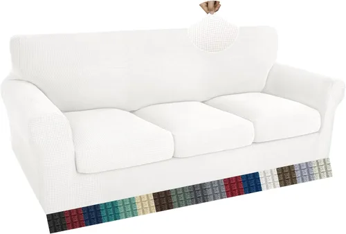 Vista 20 de ZNSAYOTX 2 fundas para sillas con brazos para sala de estar, súper suave, con funda de cojín de asiento, gruesa, duradera, mezcla de elastano, alta