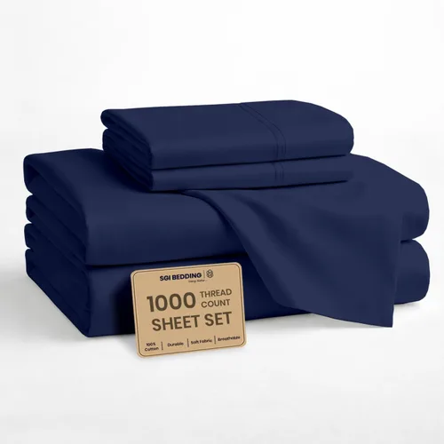 Vista 12 de SGI bedding Sábanas 100% algodón egipcio, tamaño individual, sábanas de hotel de lujo de 1000 hilos, bolsillo profundo de 18 pulgadas, suave
