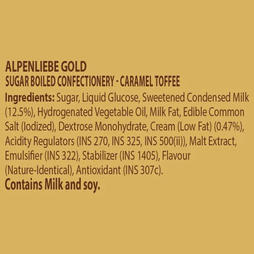 Vista 3 de Alpenliebe Caramelo Lechoso Rico (46 Toffee's )