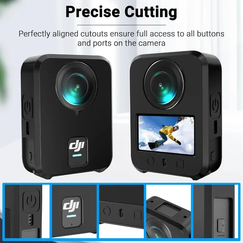 Vista 4 de CYNOVA OSMO 360 Kit de accesorios, incluye funda de silicona DJI Osmo 360/protectores de pantalla (2 juegos) para DJI OSMO 360 Accesorios Bundle