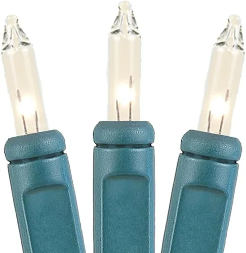 Vista 6 de Novelty Lights Cadena de luces mini transparentes de 13.5 pies con 35 bombillas en cable verde, luces incandescentes de hadas no conectables
