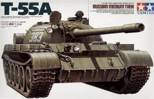 Vista 4 de Tamiya 35257 1/35 tanque soviético T-55A Kit de modelo de plástico
