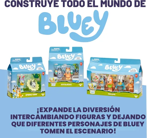 Vista 6 de Figuras de Super Fan de Bluey para Niños Pequeños, Juego de 11 Personajes con Figuras Exclusivas, Incluye Figuras para Niños Pequeños de Bluey