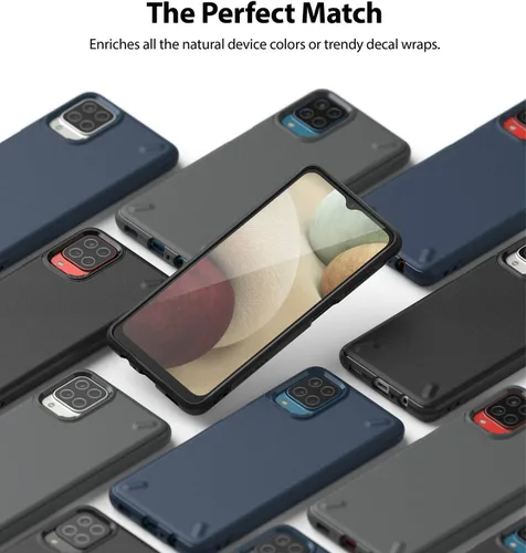 Vista 8 de Ringke Onyx - Funda compatible con Samsung Galaxy A12 (6.5 pulgadas), antihuellas dactilares, antideslizante, agarre cómodo, resistente, duradera, a