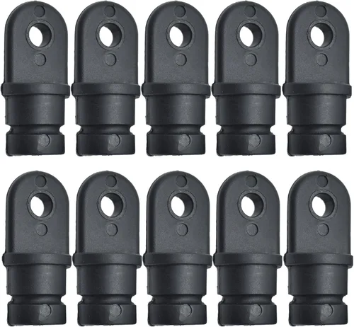 Vista 10 de MARINE CITY Black Nylon Bimini Top Eye End Cap, Round Inside Eye End, Lightweight, Outer Diameter, Ideal for Marine, Boats, Yachts, Ships, and