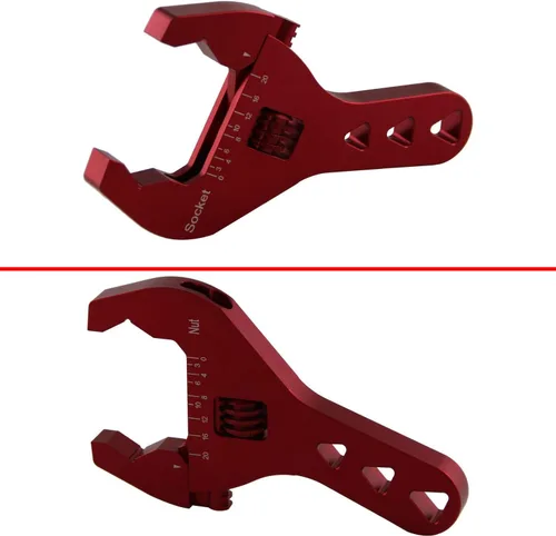 Vista 9 de AN3-20 Llave AN compacta ajustable de aluminio Llave universal con mango corto (rojo, AN3-AN20)