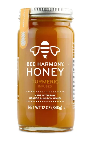 Vista 9 de Bee Harmony Miel con infusión de cúrcuma, 12 onzas, paquete de 2