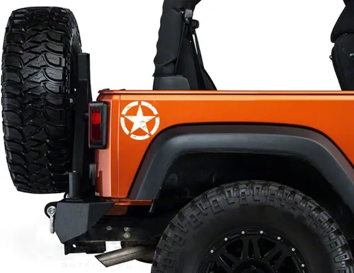 Vista 2 de Adhesivo de Parachoques Estrella Hooke Road para Cuerpo de Camiones, Coches, Decoración para Jeep Wrangler YJ TJ JK JL, Gladiator, Tundra, Tacoma