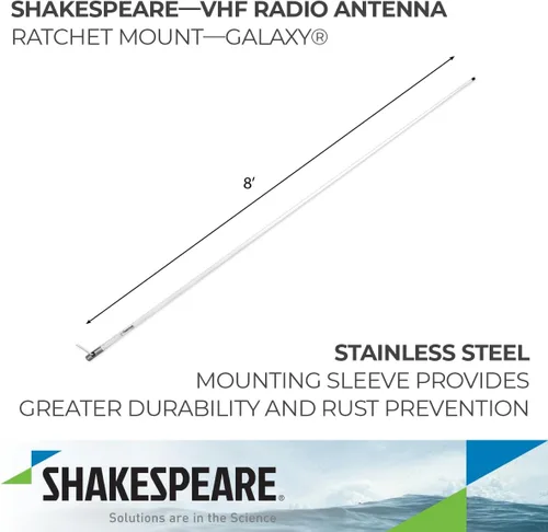 Vista 2 de Shakespeare Antena Fase III VHF 8' 6225-R - Sin Cable
