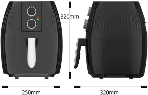 Vista 3 de Freidora de aire doméstica aceite-5.5L freidora automática de gran capacidad sin humos