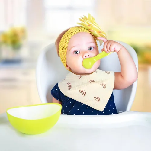 Vista 5 de Accmor Muslin Baby Bibs, Soft Baby Bandana Drool Bibs for Baby Girls Boys, Bib for Drooling Teething
