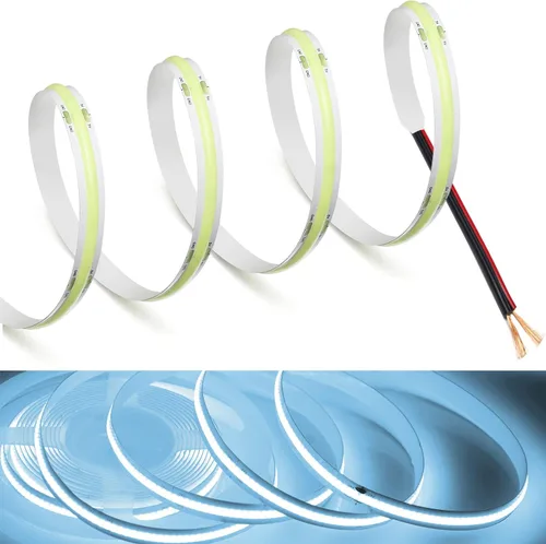Vista 12 de MDee】Tira de luces LED COB de 3000K blanco cálido 1.64 pies/0.5m 5V cinta de luces LED flexibles CRI 90+ 800LM/m 320LEDs/m para decoración