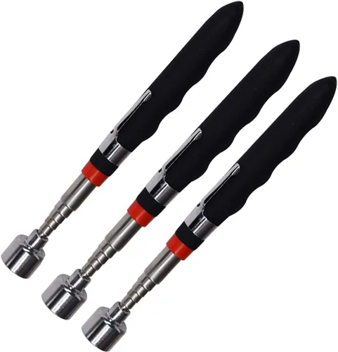 Vista 6 de Herramienta de recogida magnética flexible, palo de recogida extensible y plegable, extensible hasta 22.8” con capacidad de tracción de 20LB, útil