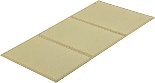 Vista 14 de FULI Colchón de tatami japonés, tapete Igusa (hierba 100% japonesa Rush) se pliega en tres, fabricado en Japón (natural, individual)