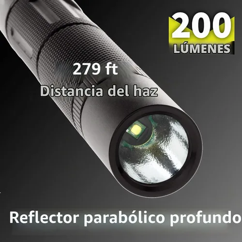 Vista 2 de Nightstick MT-120 Momentáneo o Constante MT-120 Mini-TAC de Metal LED Linterna de 2 pilas AA, 14.2 cm, Negro