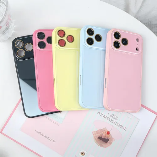 Vista 7 de Funda de cristal templado simple para iPhone 17 Pro Max, color negro