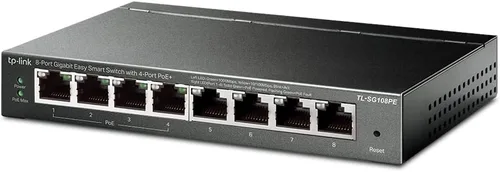 Vista 2 de TP-Link TL-SG108PE Conmutador PoE Gigabit de 8 puertos Gigabit gestionado por la red fácil Ethernet inteligente