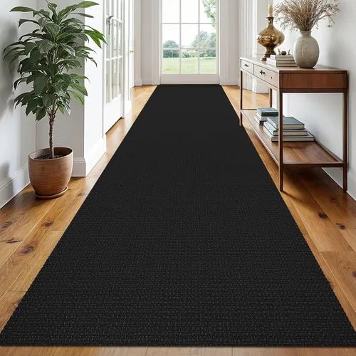Vista 125 de EARTHALL Alfombra tejida de 2 x 3 pies, lavable para entrada, alfombra trenzada antideslizante, alfombra para puerta interior y exterior, alfombra