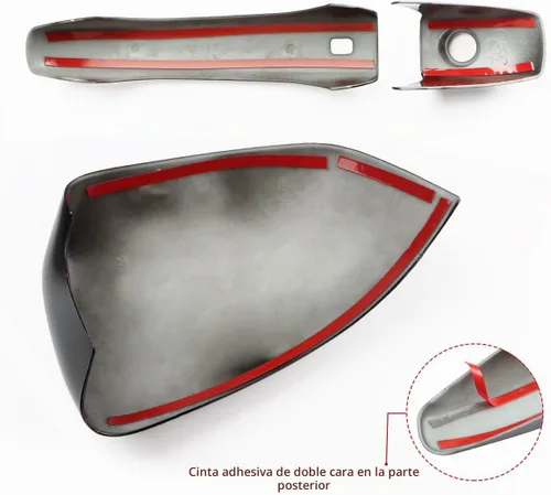 Vista 7 de Fundas para manija de puerta exterior de automóvil, cubierta de espejo retrovisor compatible con Grand Cherokee 2011-2021, accesorios para Durango