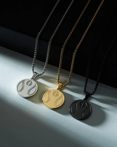 Vista 7 de Luke 1:37 Christian Sports Pendant Necklace Gift for Men Women Athletes