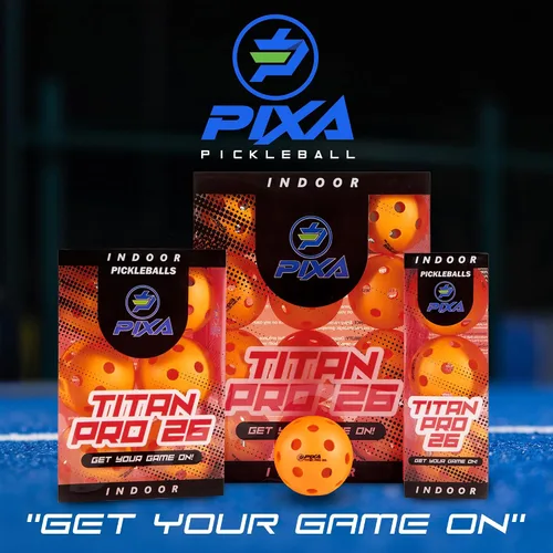 Vista 7 de PIXA Titan Pro 26 Pickleball para interiores, aprobado por USAPA, bolas de pickleball duraderas para interiores, rebote constante, vuelo suave