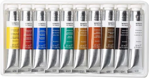 Vista 2 de Winsor & Newton Pintura al óleo Winton, juego de 10 tubos de 21 ml 10 colores - Juego de tubos A de 0.7 fl oz