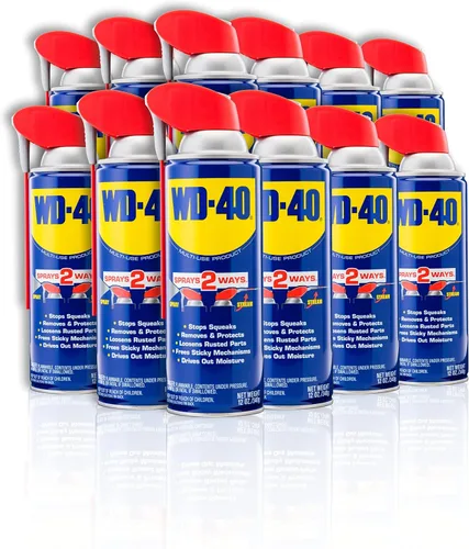 Vista 8 de WD-40 Fórmula original, producto multiusos con aerosoles inteligentes de paja de 2 maneras, 12 onzas [paquete de 6]