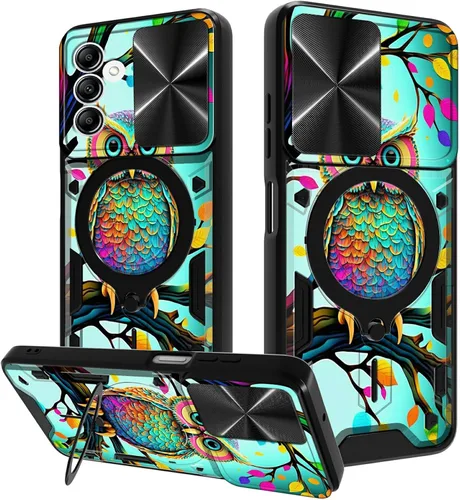 Vista 12 de Funda para Samsung Galaxy A03S de 6.5 pulgadas, funda protectora resistente con función atril giratorio de 360 grados, funda protectora resistente