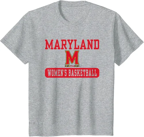 Vista 6 de Maryland Terrapins - Camiseta de baloncesto para mujer con licencia oficial, Blanco