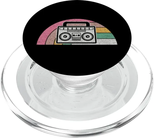 Vista 7 de Vintage Retro Ghetto Blaster 80's 90's Hip Hip Rap Music PopSockets Adhesivo PopGrip