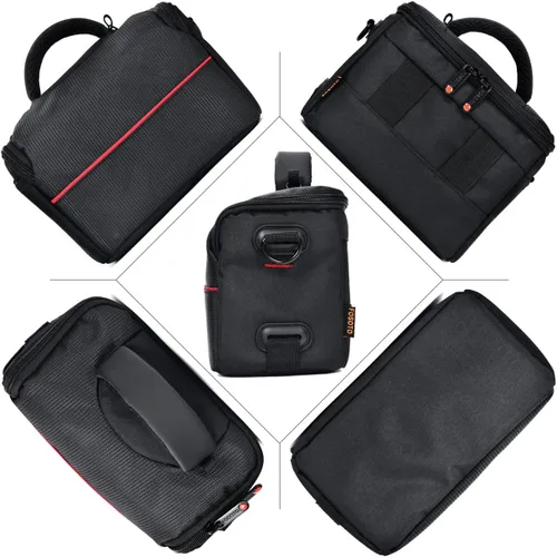 Vista 3 de Funda de hombro compacta para cámara compatible con Canon M50 SX420 Sony a6400 Bolso bandolera con cubierta impermeable para cámara sin espejo