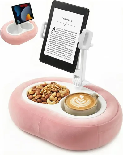 Vista 12 de Miledi Soporte de almohada para tableta, compatible con Kindle de 5 a 12.9 pulgadas, iPad, teléfono/tableta, soporte giratorio de 360° para cama