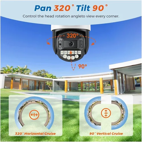 Vista 6 de Cámara IP de seguridad para exteriores PTZ WiFi de doble banda EU