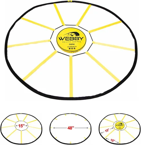 Vista 2 de Webby Agility Trainer – Circle Speed and Agility Ladder for High Intensity Reactive Footwork Drills and Skills – A Circular Piece of Reaction