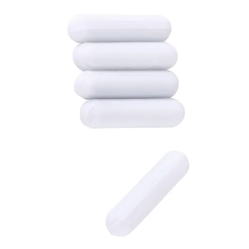 Vista 5 de 10 Uds blanco PTFE Stir Bars 7X30mm laboratorio agitador pulgas laboratorio Spinner para mezclador magnético