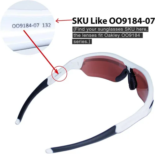 Vista 4 de Walleva Lentes de repuesto para gafas de sol Oakley Radar Edge (serie OO9184), múltiples opciones disponibles