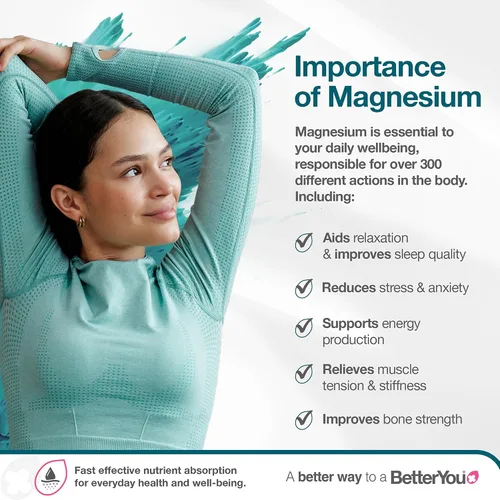 Vista 2 de BetterYou Loción corporal de magnesio - Crema corporal con magnesio y manteca de karité - Suaviza la piel, relaja los músculos - Nutritiva y ligera