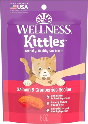 Vista 10 de Wellness Kittles - Snacks crujientes naturales sin granos para gatos, pollo y cranberry, bolsa de 2 onzas