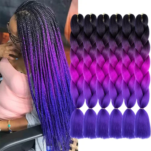 Vista 22 de Beige (613#) 6 paquetes de cabello trenzado de 24 pulgadas, de fibra sintética, sin picazón, extensiones de cabello para trenzar jumbo, textura