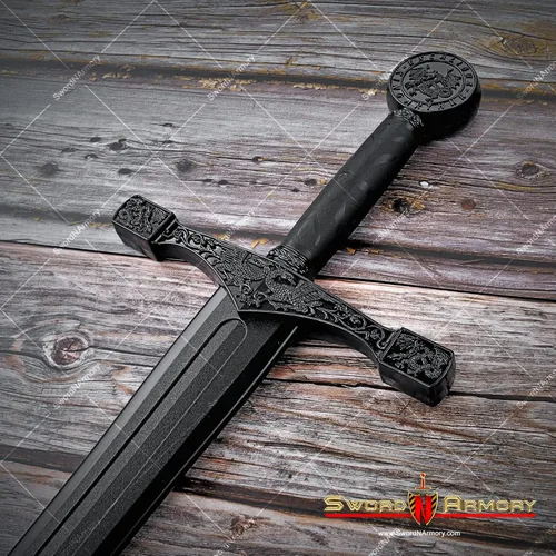 Vista 4 de Polipropileno Europeo Espada Larga Medieval Renacimiento Práctica Cosplay Prop Disfraz