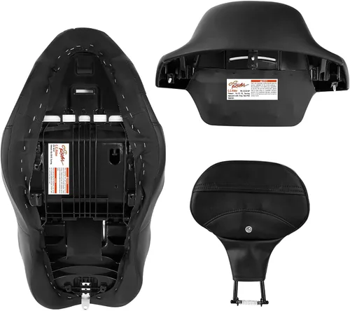 Vista 7 de Cojín de asiento de motocicleta de una sola pieza para respaldo de pasajero para Harley Touring Road King Street Glide Road Glide Electra Glide 14-23