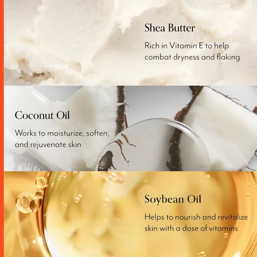 Vista 3 de Bliss Body Summer Trio: Mantequilla corporal de naranja sanguina y pimienta blanca, jabón jabonoso de limón y salvia y esmalte corporal de piel