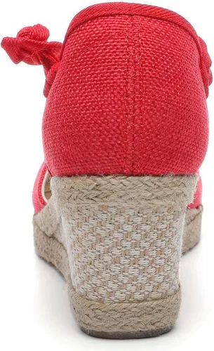Vista 7 de heelchic Sandalias de plataforma para mujer, transpirables, informales, para caminar, tacón medio, elegantes