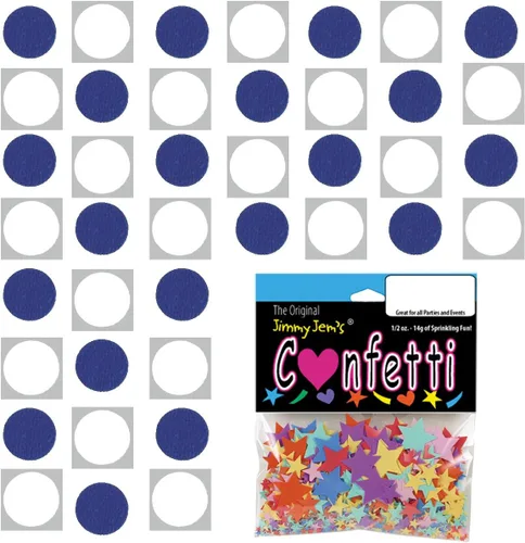 Vista 10 de Confetti Circle 1/4" Negro, Azul Marino Combo - 2 bolsas de media onza (1 oz) (8550/9971)