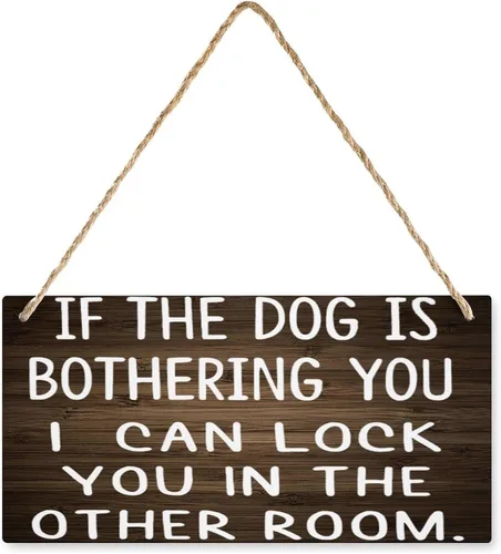 Vista 14 de Letrero de madera colgante con texto en inglés "No juega bien con otros", letrero rústico para decoración del hogar, decoración de placa de madera