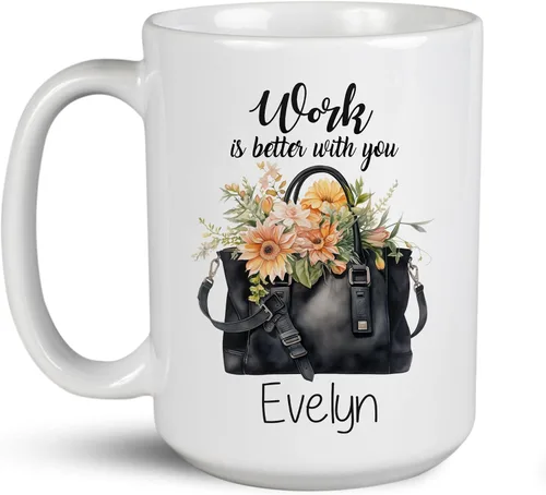 Vista 21 de Taza de café personalizada de contador, taza de contabilidad personalizada regalo para compañeros de trabajo, amigos, familia, taza de cerámica