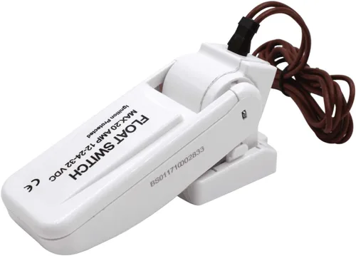 Vista 2 de Ogrmar Interruptor de flotador de bomba de sentina para barco automático Sellos herméticos 12/24/32VDC Encendido protegido Mercurio