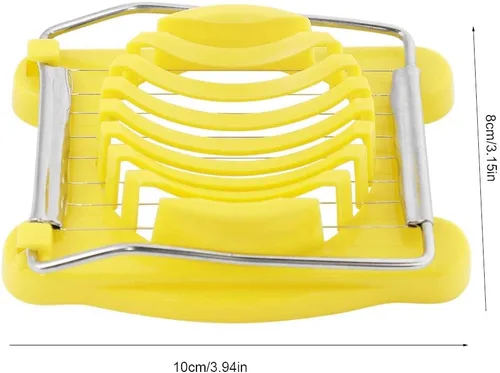 Vista 3 de Rebanadora de huevos de plástico resistente con alambres de acero inoxidable, multiusos, cortador de ensalada de huevos hervidos, herramientas