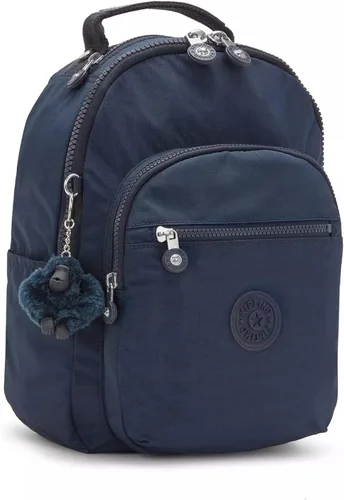 Vista 19 de Kipling Mochila pequeña Seoul para mujer, duradera, correas acolchadas para el hombro con funda para tableta, bolsa, Firma Emb, Mochila para tableta