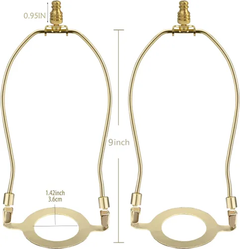 Vista 3 de GIGIVOSHA Kit de soporte ajustable para arpas de pantalla de lámpara, 8, 9, 10 pulgadas con base de luz E26, piezas para lámparas de mesa y de pie